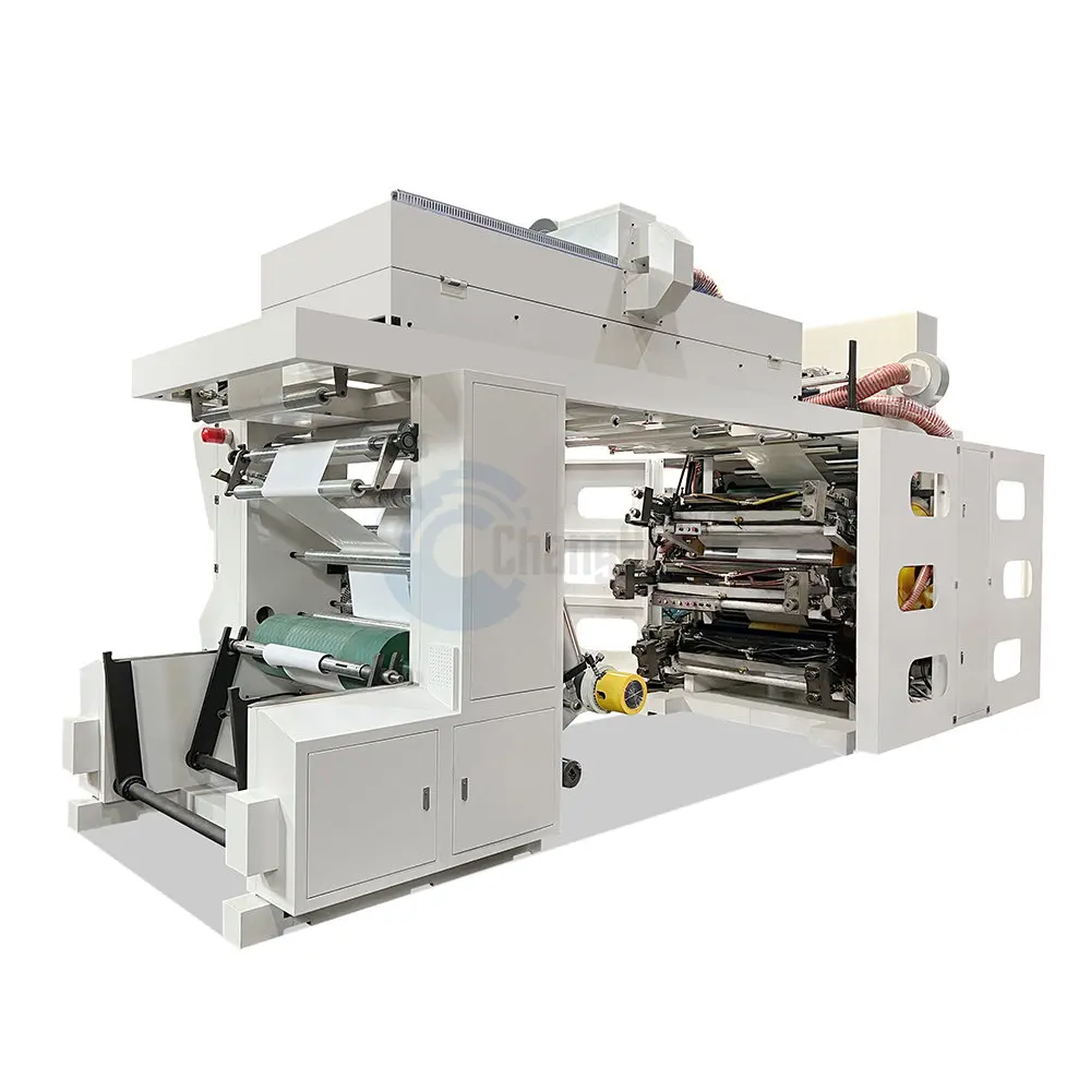 Automatic Paper Flexo Printing 6 Colors Center Cylinder CI Flexographic Printing Machine