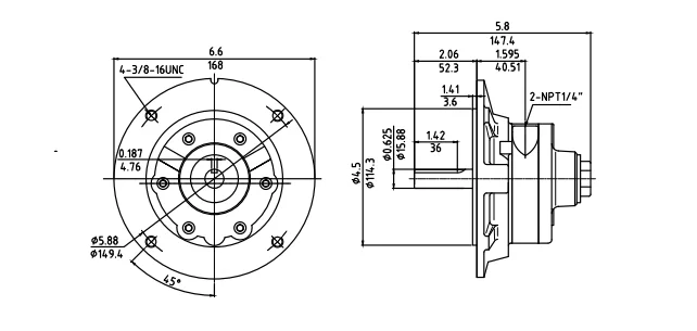 Hongxin Brand air motor supplier 2AM-NRV-90  Vane Type Air Motor