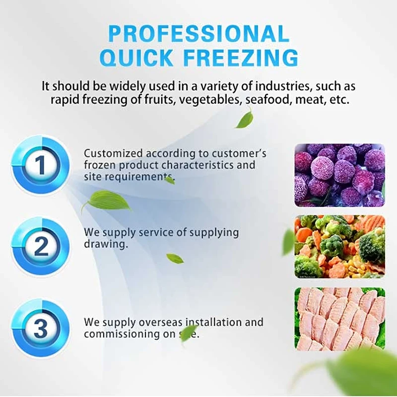 small industrial freezer freezing equipment for sale frozen food dumpling fish  blast freezer