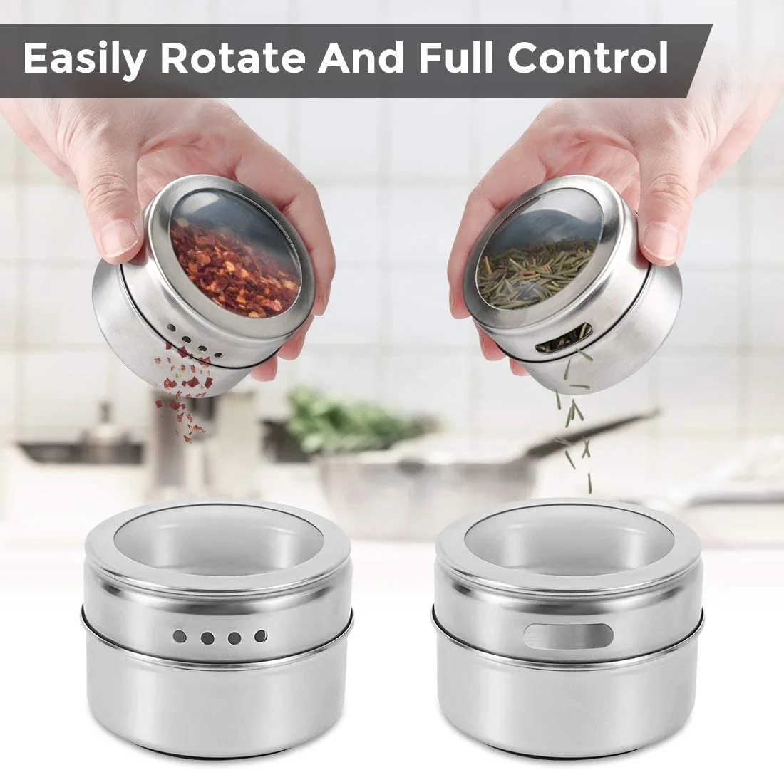 New Arrivals Silver Round Wholesale Packaging Can Magnetic Spice Tins