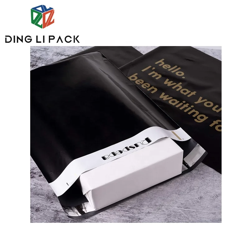Заказная курьерская почтовая сумка биоразлагаемая переработанная пластиковая доставка конверт почтовый пакет розовый черный желтый шоколад