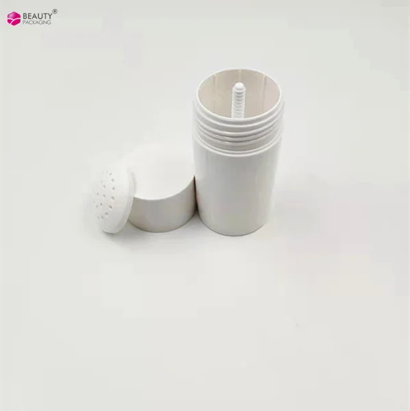 50g 1.76oz 60g 2.12oz ABS AS Top Filling White Twist Up Gel Cream Deodorant Stick Tube Body Deodorant Container with Sifter Lids