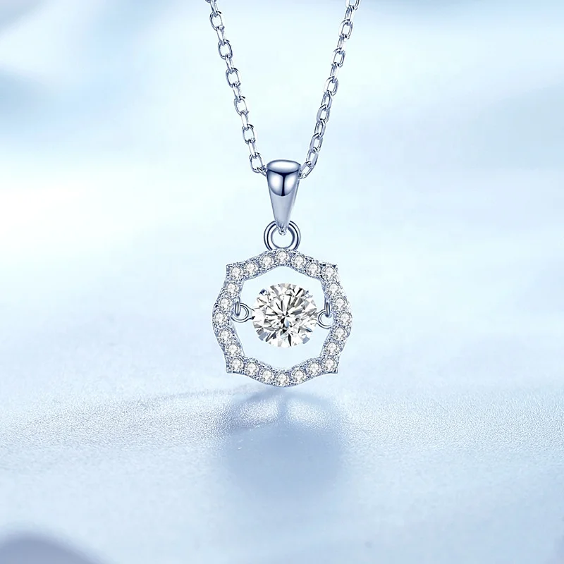 Moissanite Pendant Fine jewelry pendant Custom Name necklace Personalized custom name necklace Ice out pendant