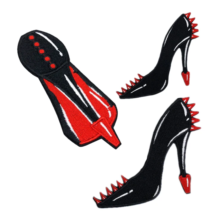 Custom Fashion Logo Fabric Applique Patches Large Embroidery Patch Iron On Patches For Clothes