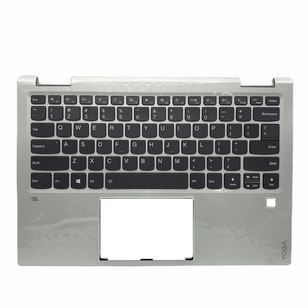 Новый оригинальный ноутбук C-cover с американской клавиатурой с подсветкой для Lenovo Ideapad Yoga 720-13IKB ноутбук с подставкой для рук верхний корпус серебристый