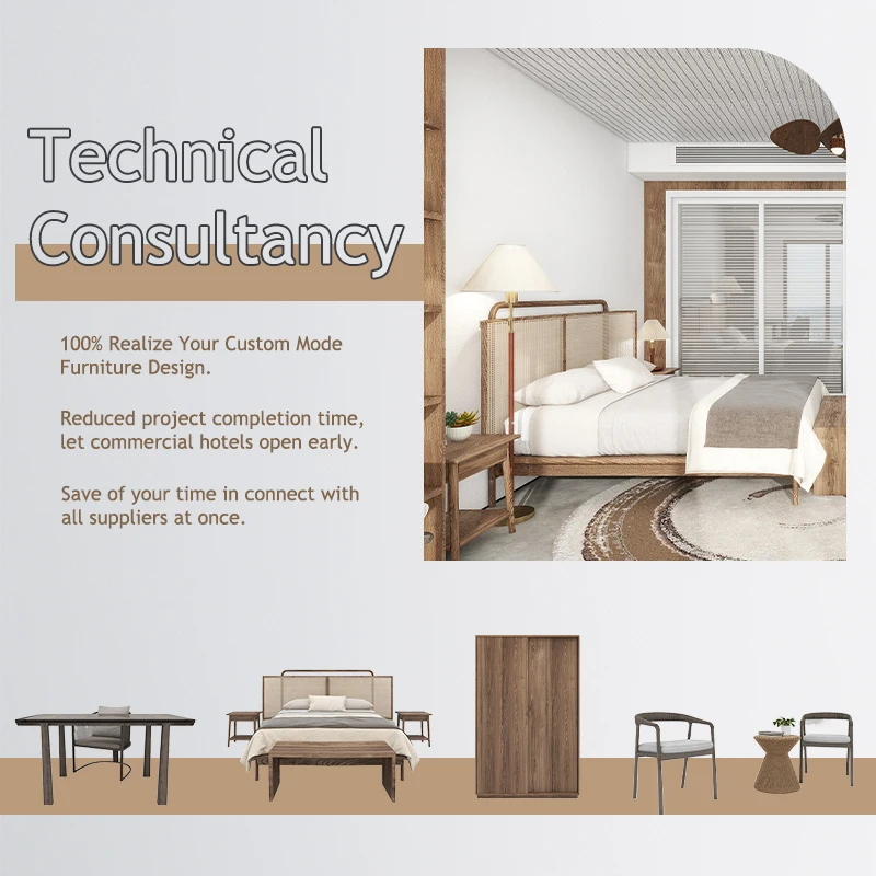 Custom Home2 Hotel Furniture Minimalist Design Bedroom Furniture Modern Reception Guest Room Furniture Sets