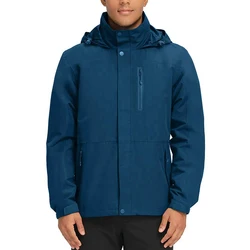 2022 Wholesale Popular Climbing Camping Running Jacket Wear Button Hooded Outdoor Jacket Waterproof Outdoor Jacket for Men