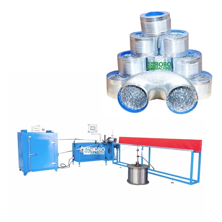 AFD-600 Aluminum Foil Wire And PVC PET Flexible Duct Making Forming Machine Manufacture