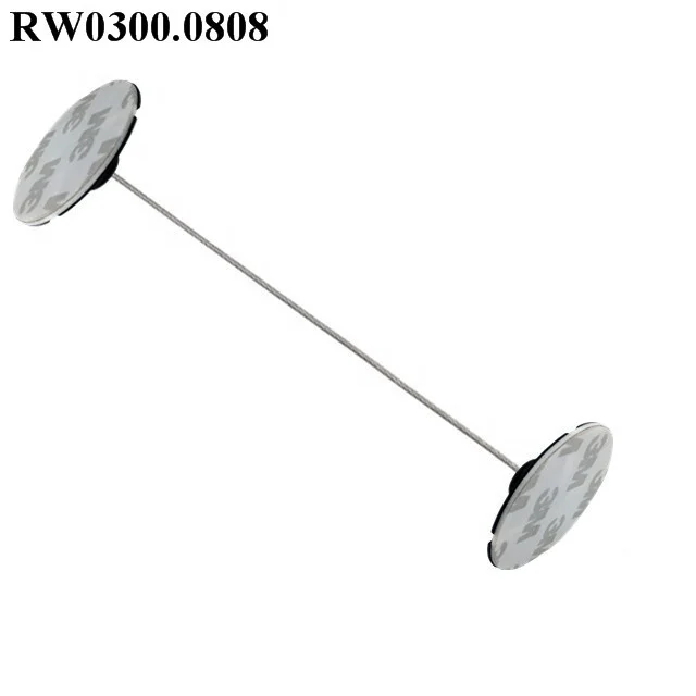 RuiWor RW03000808 Security cable steel wire rope manufacturer with Dia 38mm Circular Sticky Flexible ABS Plate on both ends