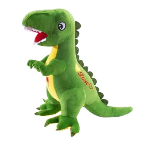 Custom Cartoon plush Dinosaur toy super soft green stuffed dinosaur High quality animal for kids gift
