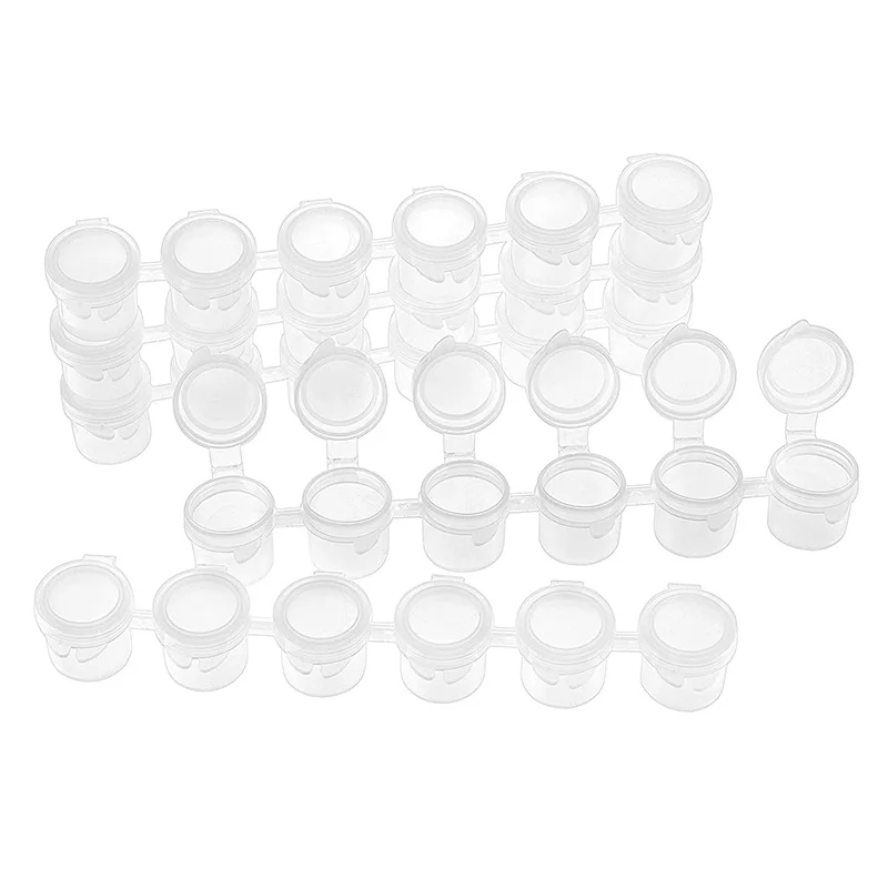 Blank Plastic Storage Containers Empty Acrylic Paint Strips Pots