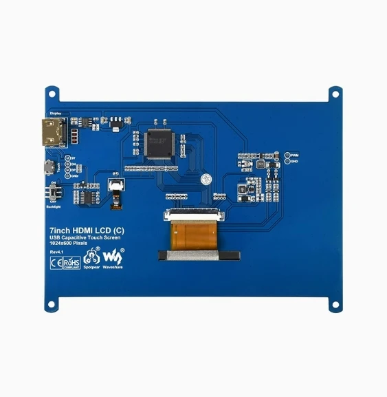 Raspberry Pi 5/4th generation B 3B+7inch H*MI LCD (C) display screen C-type touch screen IPS screen H*MI ultra clear LCD