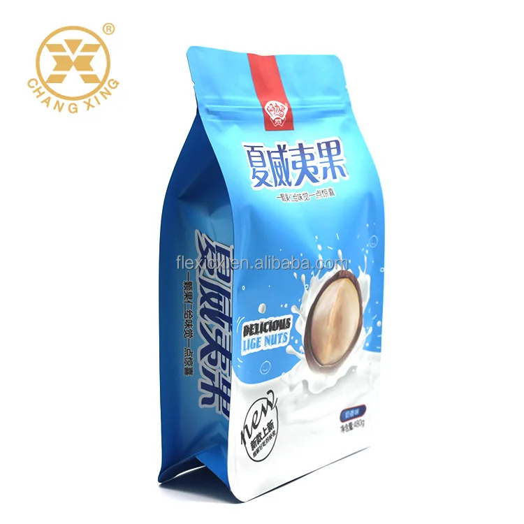 Laminated Custom plastic bags puffs food popcorn potato chips cookie packaging bag for Snack