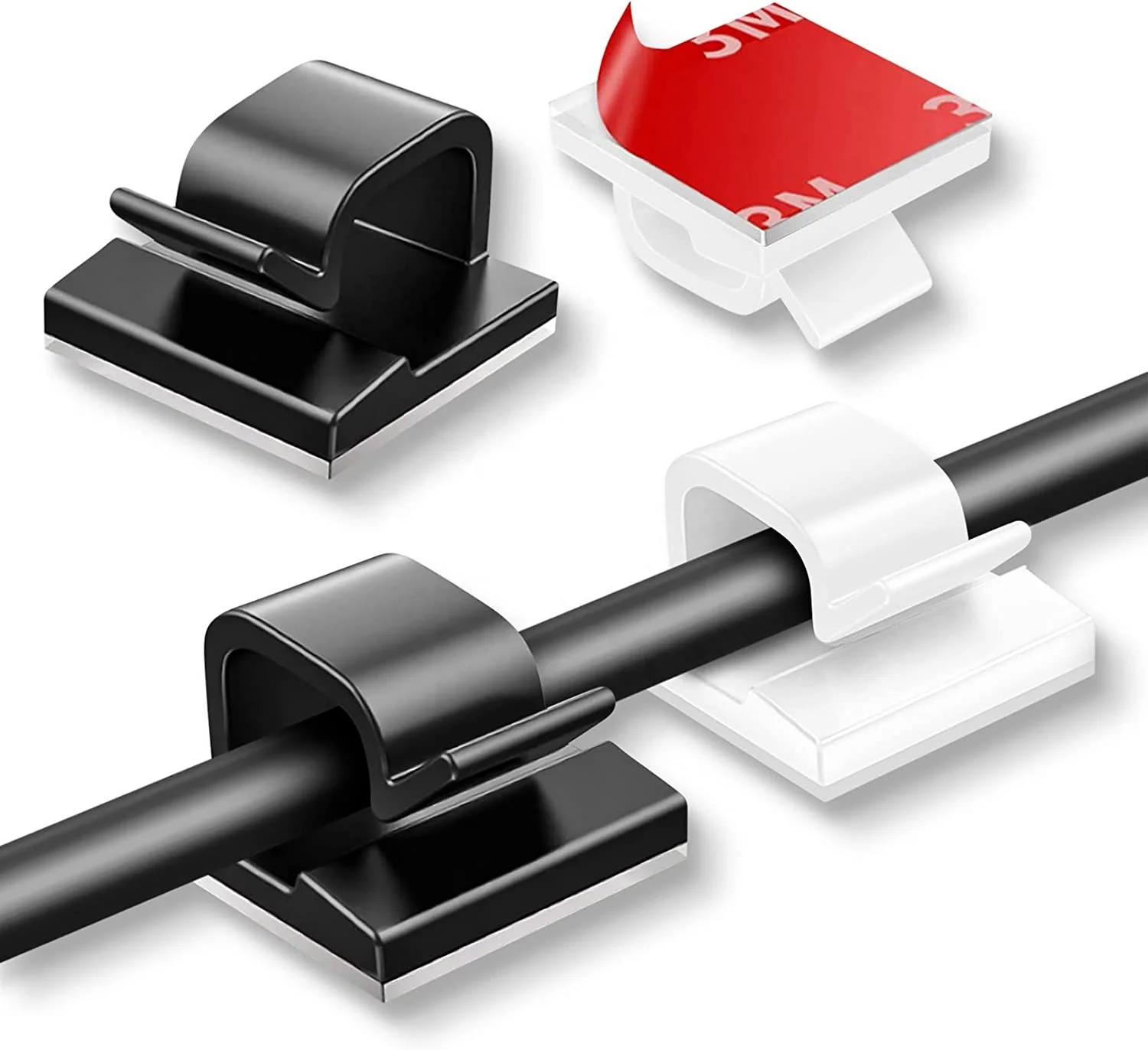 Elehk Adhesive Cable Organizer Cord Holder Wire Clip For Mouse USB Charging Headphone Wire Holder