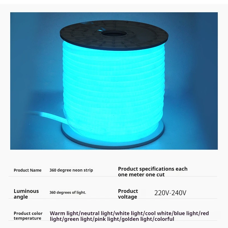 DC12V Neon LED Strip 120LEDs/M Flexible Rope Tube Neon Light Waterproof rgb strip lights For Home Decoration