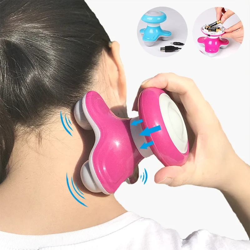 Wholesale Cheap Mini Portable Full Body Relaxation Massage Wave Vibrating USB Battery Electric Handle Massager