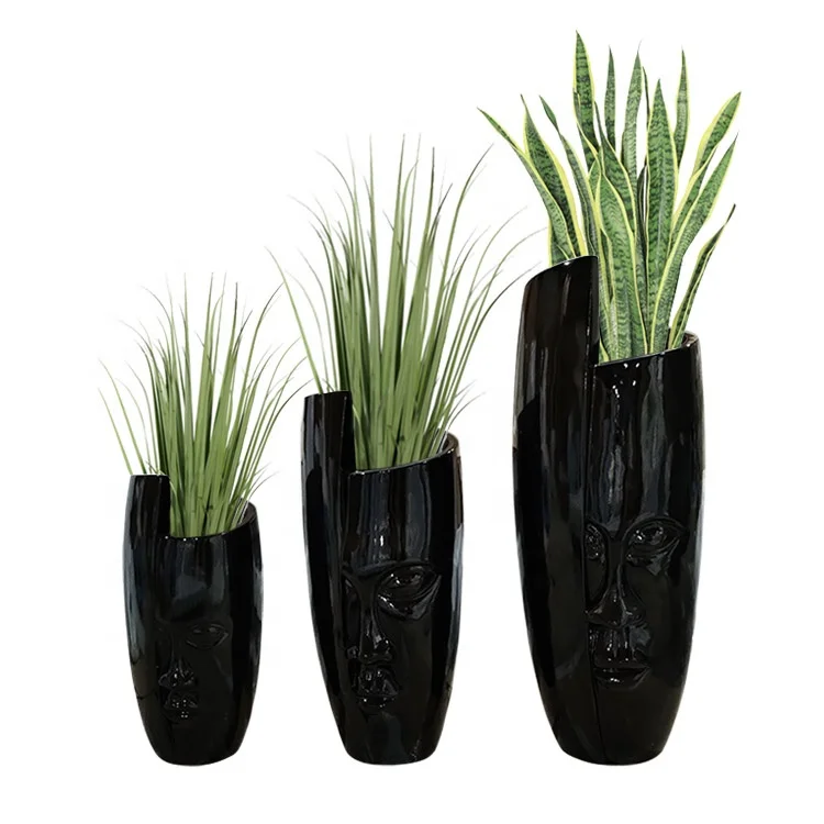 Factory Wholesale Creative Promotional Unique Human Face Flower Pot Plant Vase