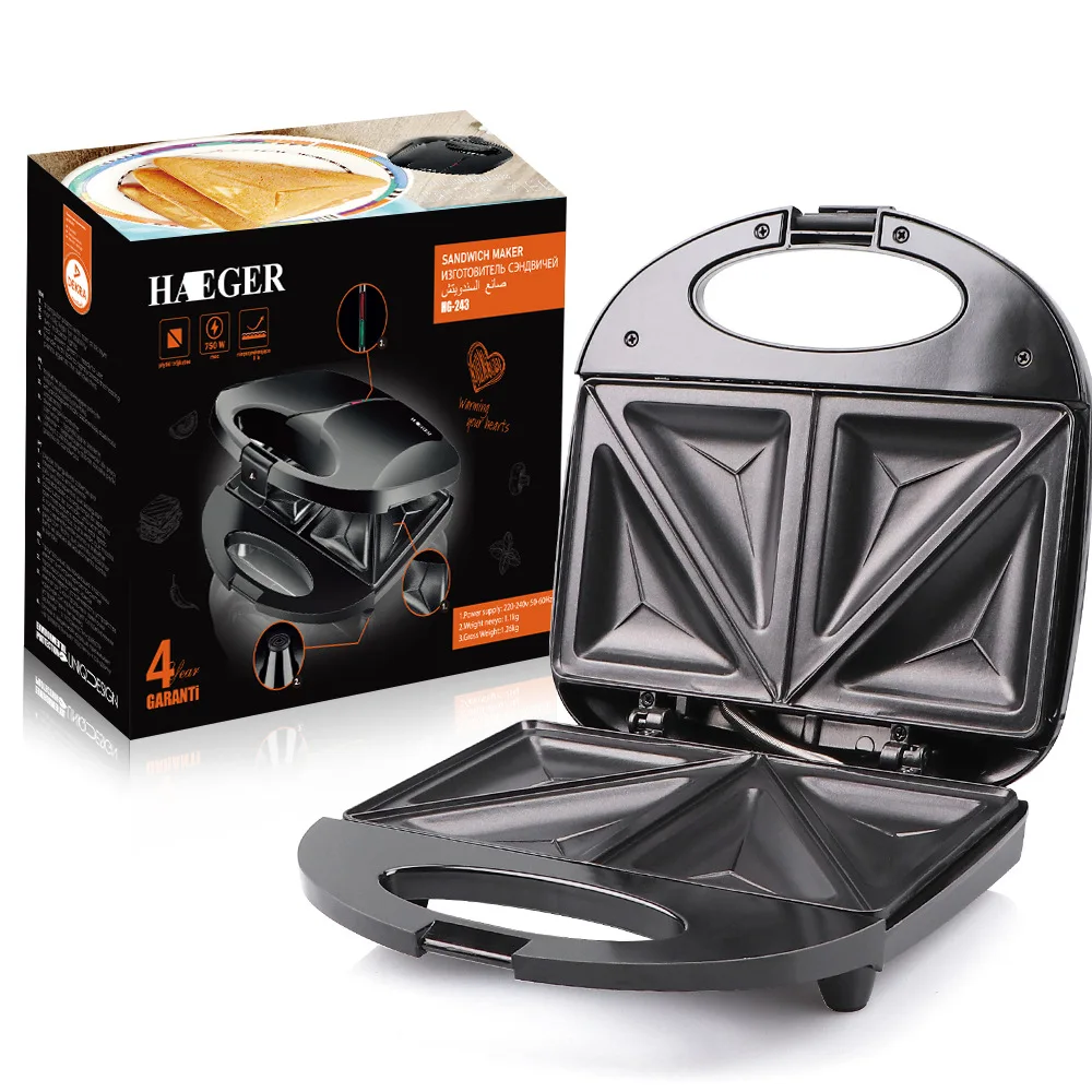 kitchen appliances electric Non-Stick Coated Plates toaster waffle breakfast machine Sandwich maker
