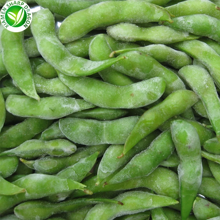 IQF Оптовые органические бобы Замороженные edamame pods