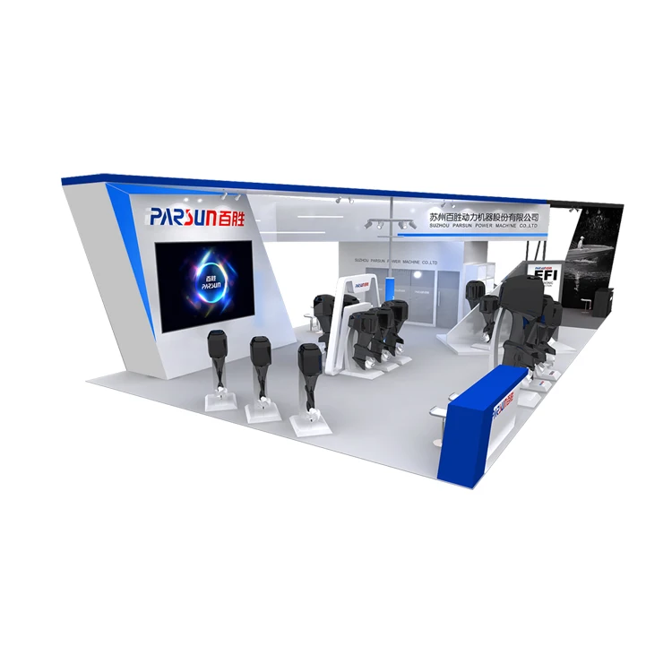 Izexpo TradeShow Booth 30min Easy Build 10X20 Fashion Design Exhibition Booth Custom Led Backdrop Display Stand Exhibition Booth