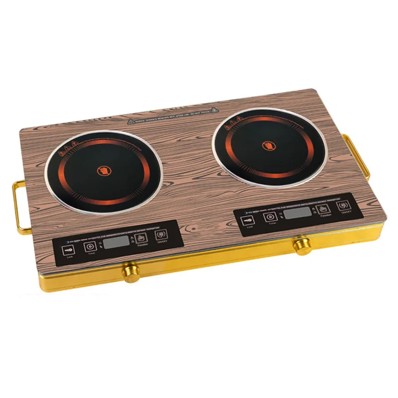 Double Ceramic Electric Infrared Stove Household Ceramic Cookers With LED Display Glass Panel