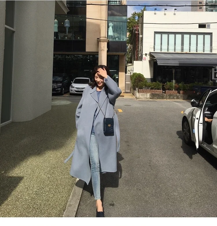 Classic Wool Coats Women Overcoat Cashmere Wool Full Length Coat Ladies Cashmere Jacket