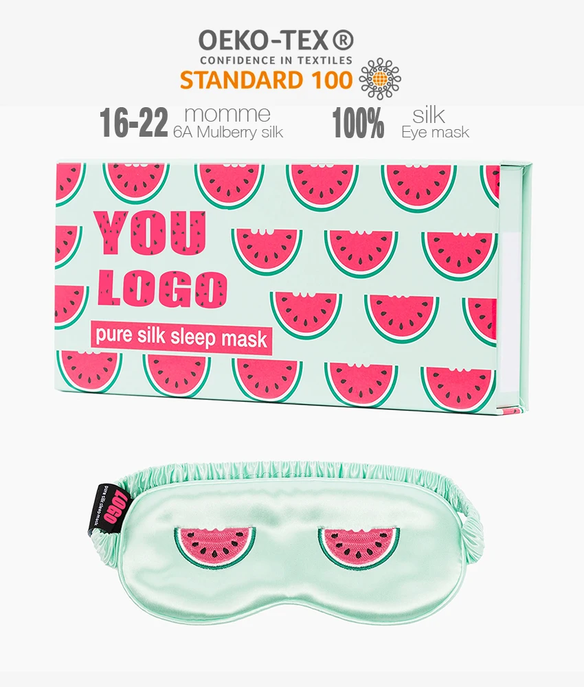 Оптовая продажа, шелковая маска для глаз для горячего сна, гидро шелковая маска для глаз с логотипом