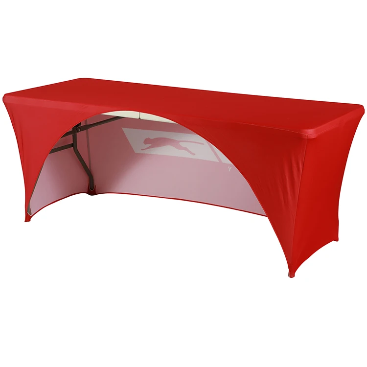 Эластичный чехол из спандекса для стандартного складного стола, прямоугольная Регулируемая скатерть, защита для свадебного банкета и вечеринки, 6 футов