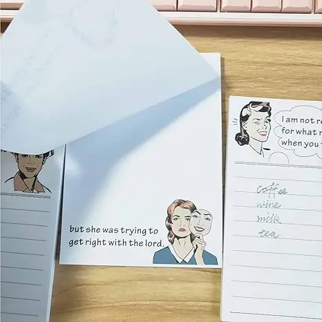 4 Funny Novelty Memo Pads Coworker Gifts for Women