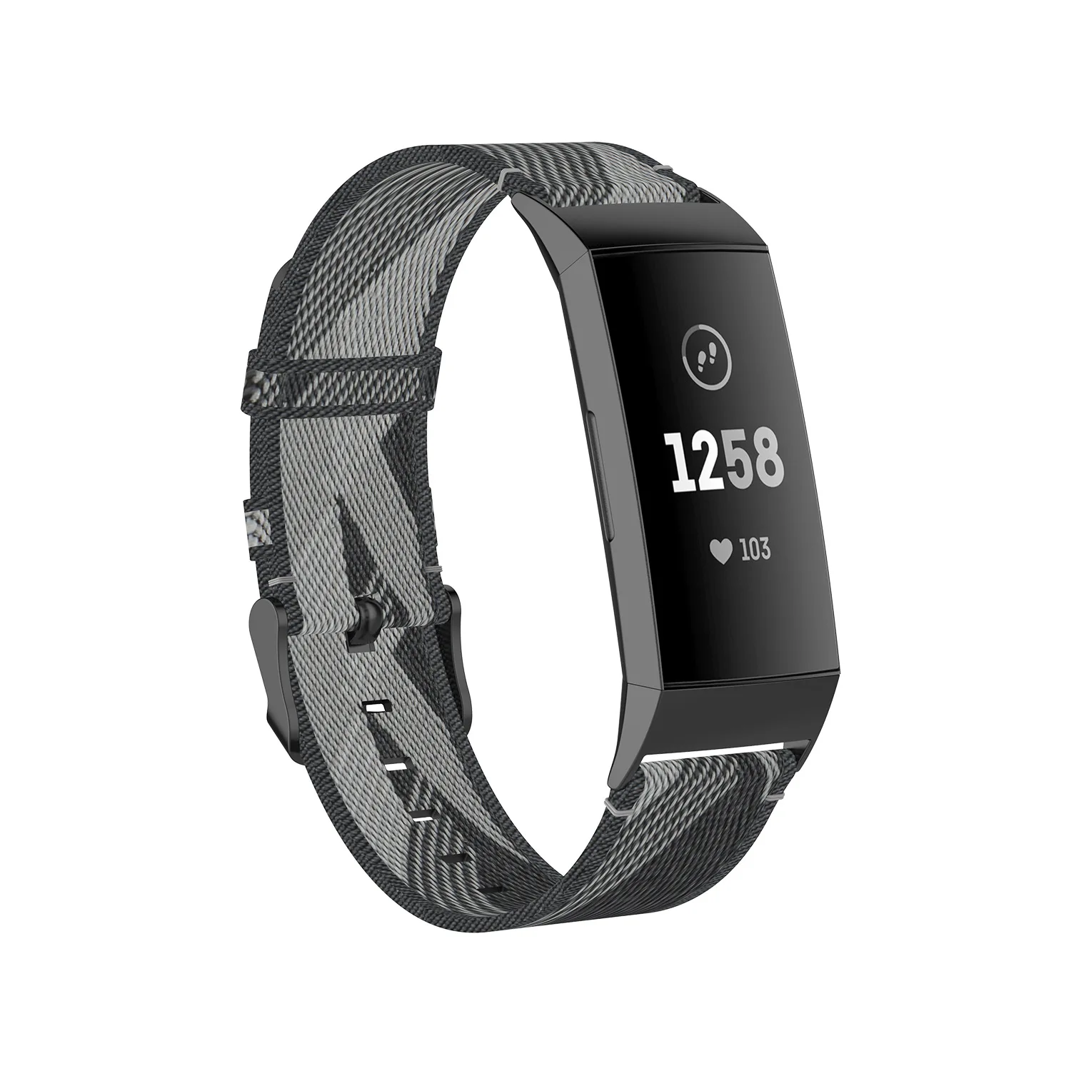 Qiman Fashion Military Nylon Woven Watch Strap for Fitbit Charge 3 SE Charge 4 SE Durable Watch Band For Fitbit Charge 4