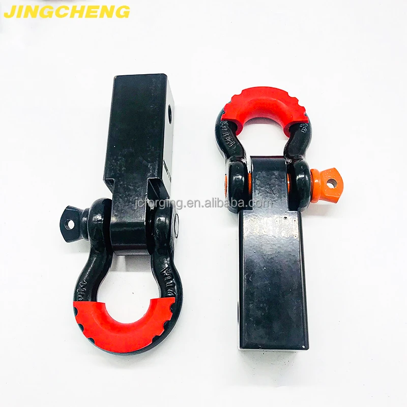 4.8t Car Tow D Ring   Accessories Bow Shackle Heavy Duty Off Road Pulling Red
