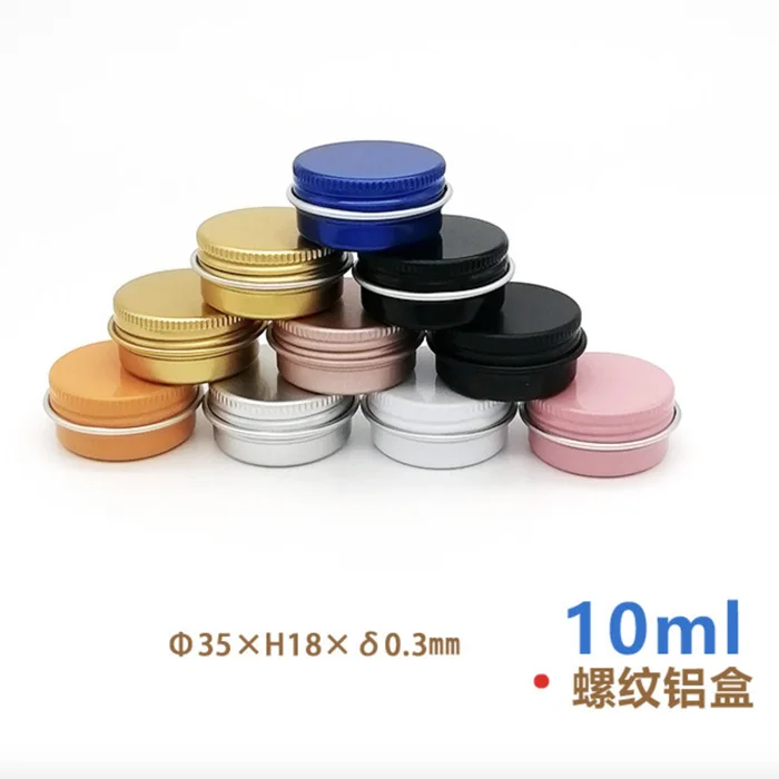 custom 5ml 10ml Aluminum Metal Boxes Durable round Tin Box for Storage and Organization