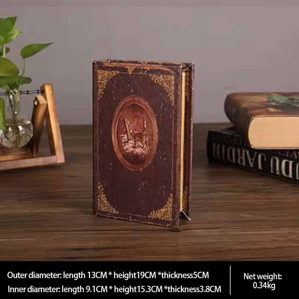 Decorative Books Fashion Box Decoration Faux Storage With Hidden for Bookshelf
