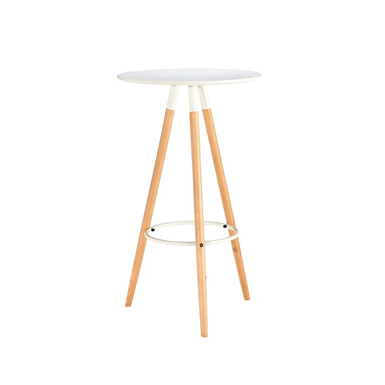 Home water bar height tables luxury wooden high top cocktail round bar tables