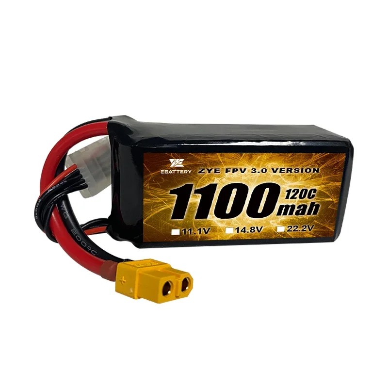 High C rating Lipo Battery 2s 4s 1100mah 1800mah 1500mAh 120C 14.8V with XT60 Connector for RC Airplane Helicopter RC Drone FPV