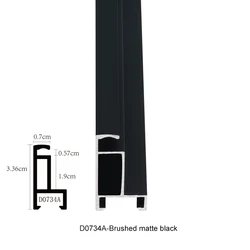 A1-A6 Black Titanium Gold Single Strip Opening Aluminium Frame Diploma Metal Frame Aluminum Clip Photo Picture Snap Frame