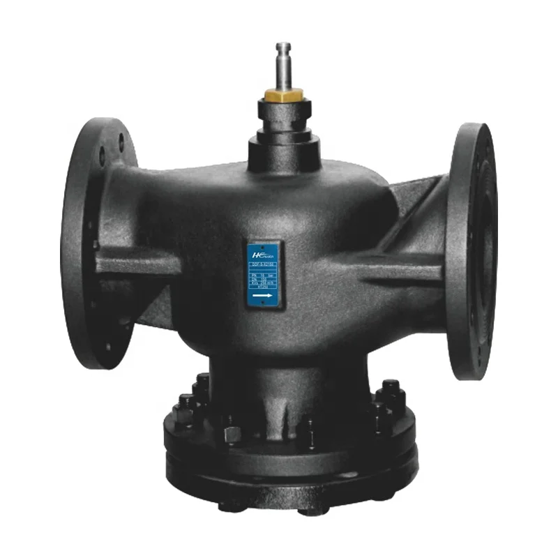 Industrial Cast Iron Valve Three Way Electric Modulated Modulating Float Control Globe Valve