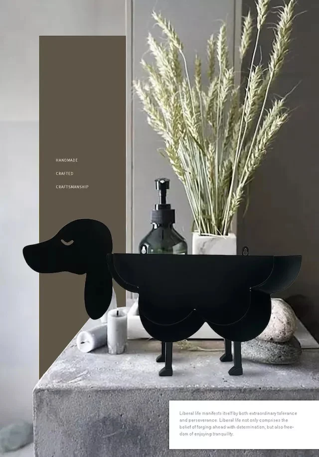 Металлическая полка в форме собаки 8 рулонов держателя для туалетной бумаги держатель органайзер салфеток ванной комнаты стоячий