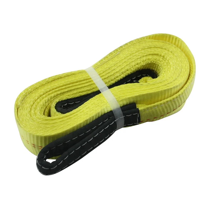 
75mm 3T Yellow Polyester Flat Webbing Lifting Sling 