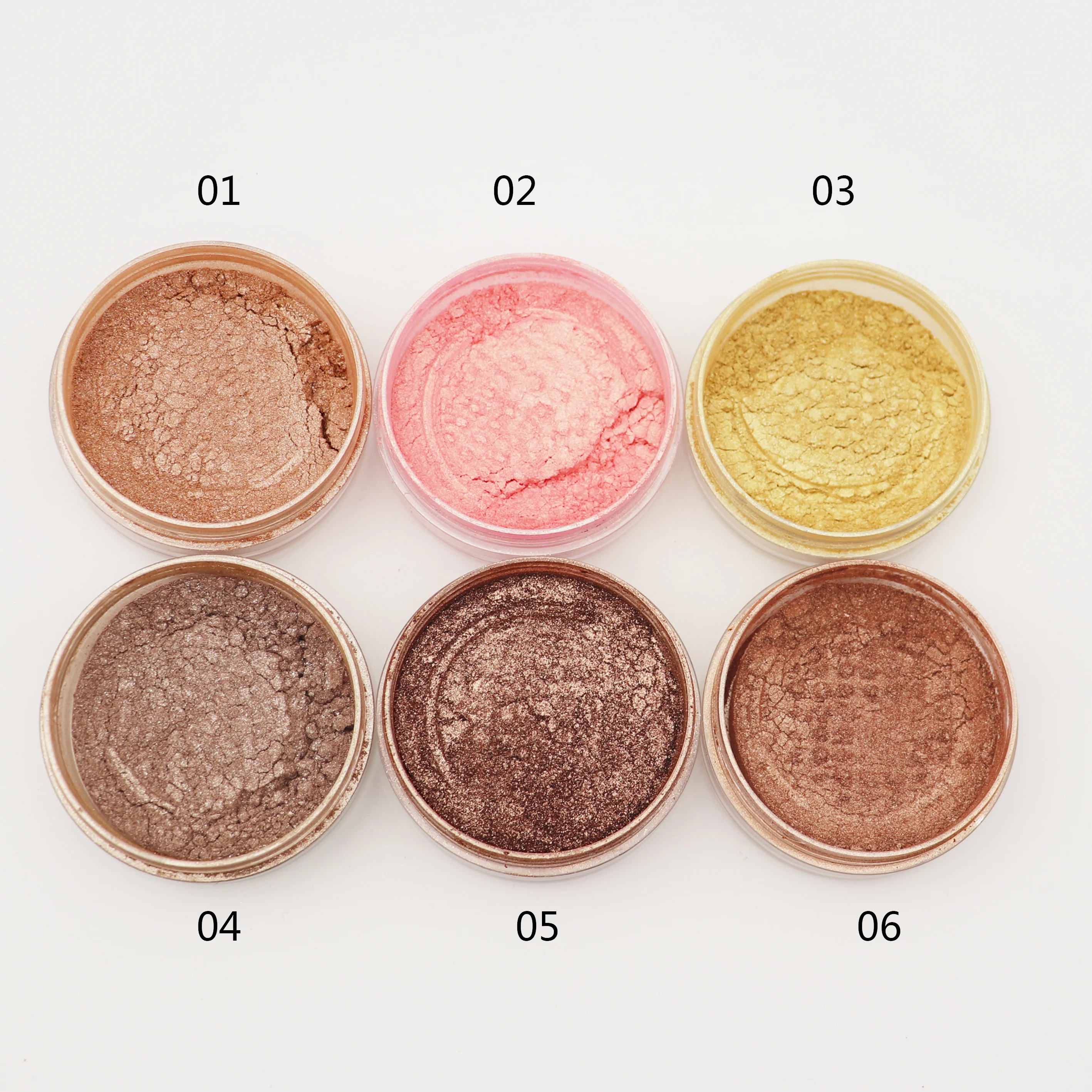 6 Colors Private Label Loose Highlighter Makeup Gold Bronze Highlighter Powder