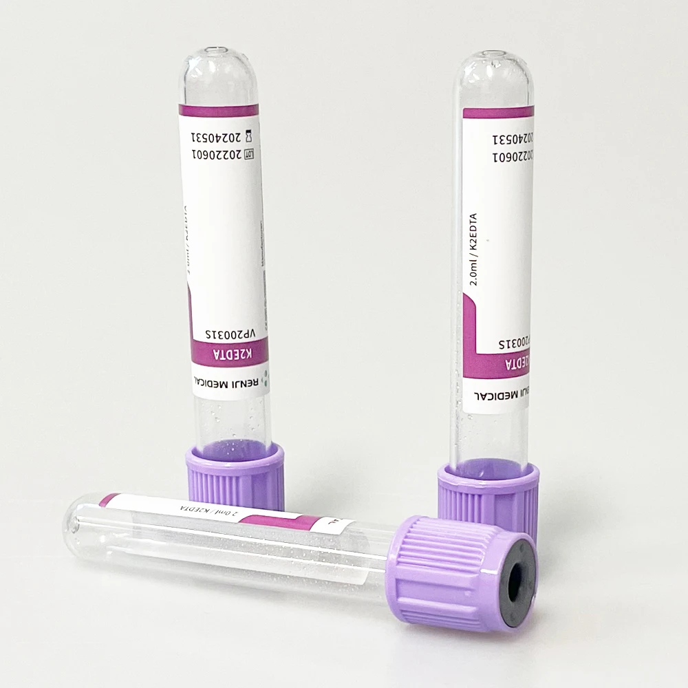Renji Brand EDTA K3 K2 Purple Top Blood Collection Tube