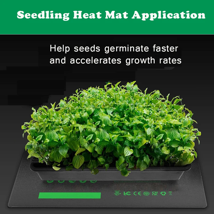 Top Fashion PVC Heat Mat Seedling Starter Waterproof Vegetable Seed Germination Garden Supply with UK Plug for Home Use