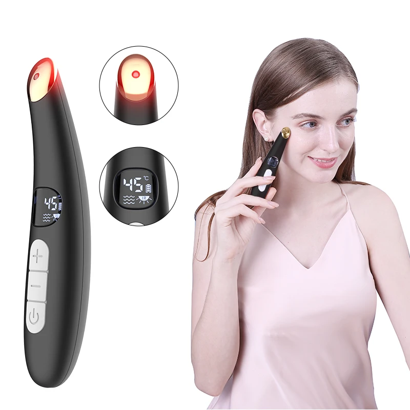Eye massager wand Vibration Led Red Light Therapy Device Anti-aging Eye Massager For Eye Wrinkle Dark Circle Removal