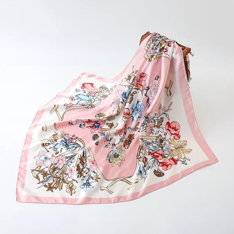 Simple fashion lady plant flower butterfly scarf Star with the navy wind anchor imitation