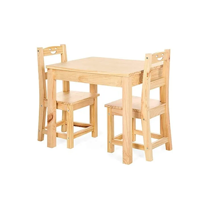 rounded corners design  wooden kids table chair children wooden table for kids tables