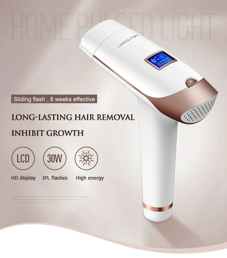 Lescolton Portable Permanent Hair Removal IPL laser Epilator Armpit Hair Removal to Remove Lip Legs Bikini T009i