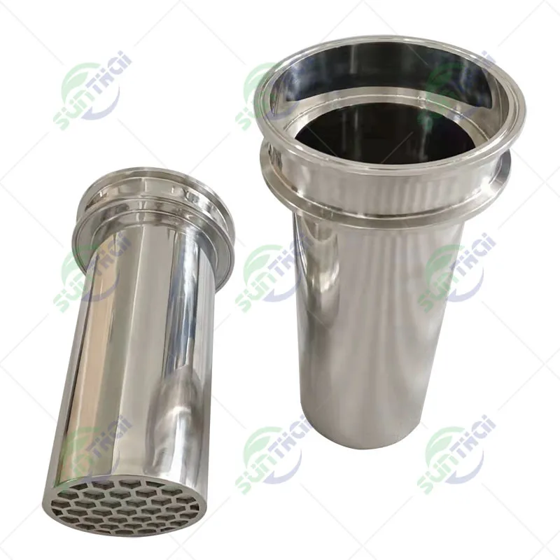 Stainless Steel 6in x 15in Stinger CRC Sleeve with 5 Micron Sintered Filter Plate