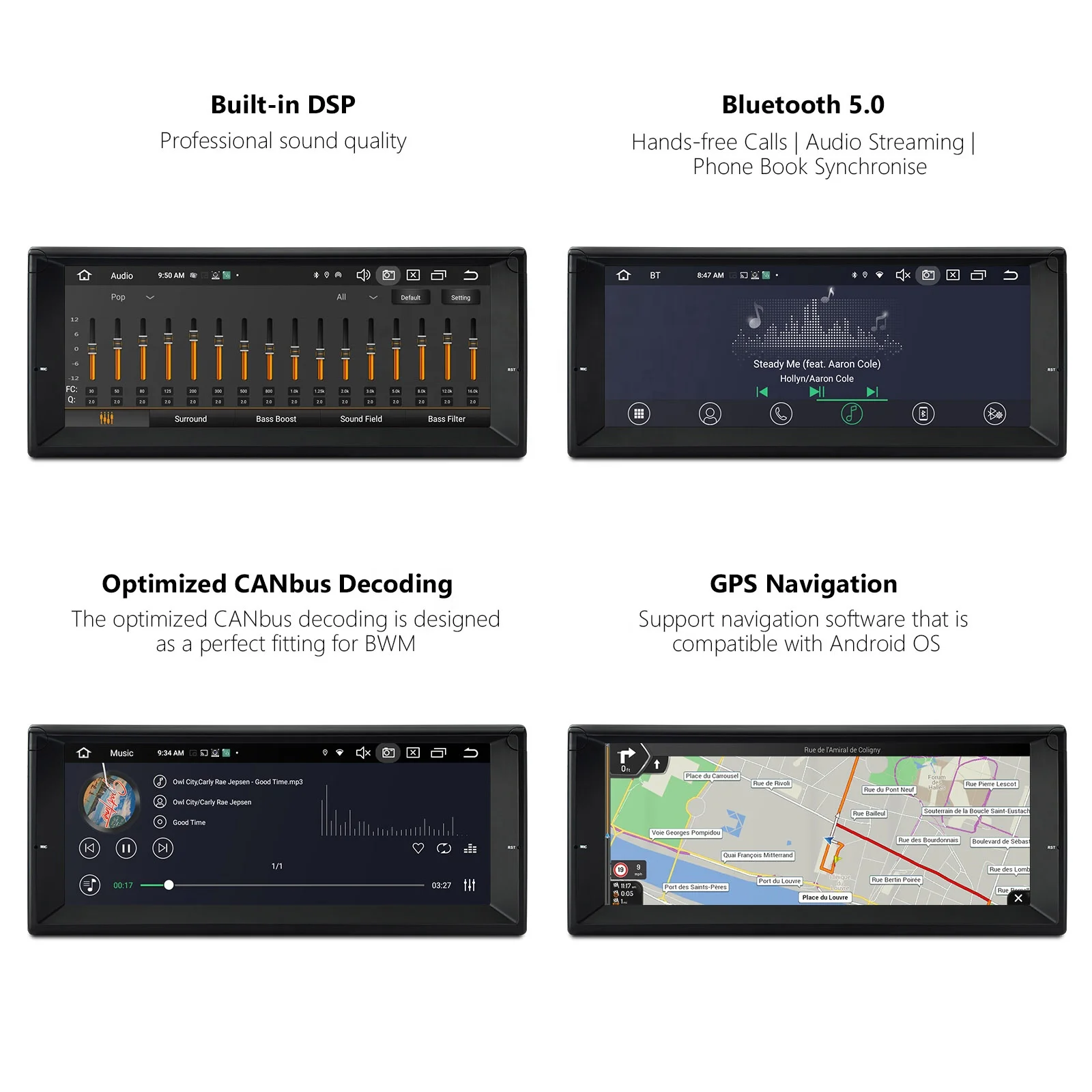 XTRONS 10.25 Inch Car Android Player 8Core 128G With Carplay 4G LTE Android Auto Radio De Coche Android For BWM E39 M5 E38