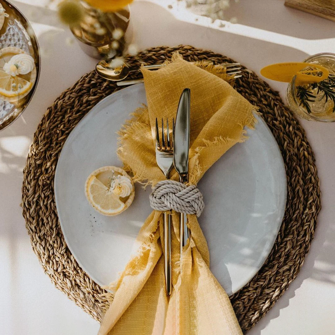 45*45cm Wholesale 100% cotton gauze crinkle napkins customized reusable for dinner wedding table