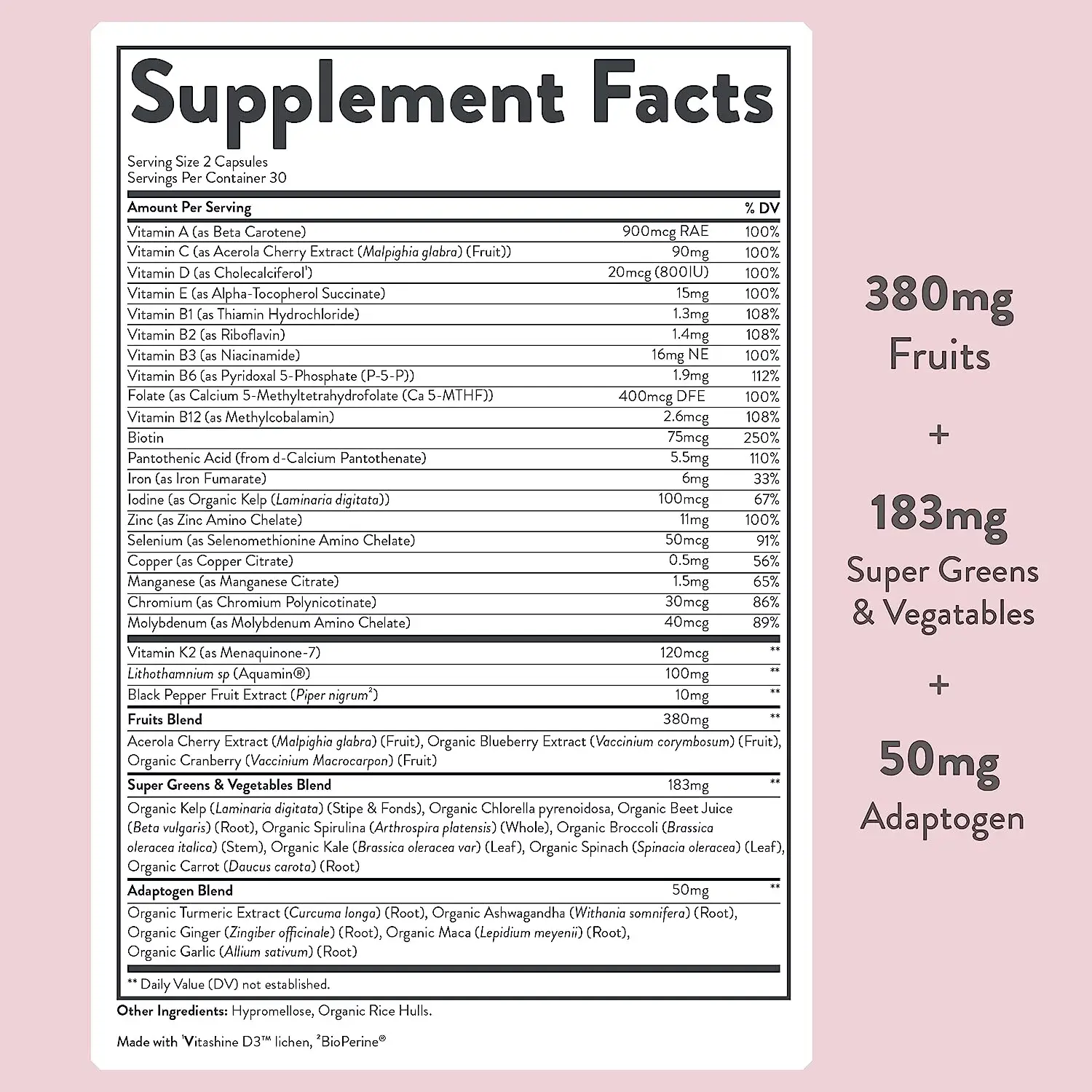 OEM Vitamina C Multivitamin Softgel Capsules for Women Daily Supplement with Whole Food Vitamins